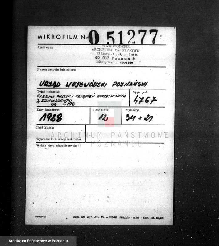 Obraz 2 z jednostki "Fabryka maszyn i urządzeń gorzelniczych itd. J. Działaszewski nr 6198"