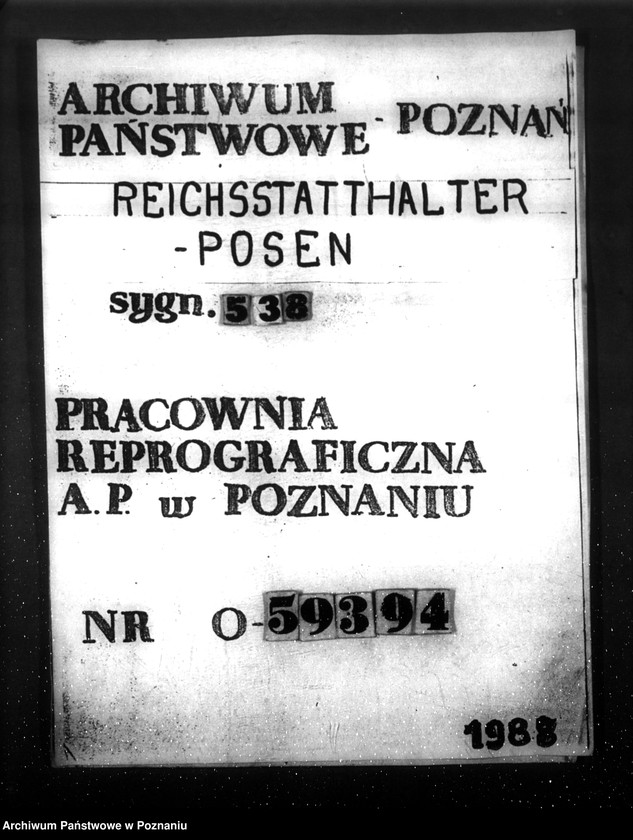 Obraz 1 z jednostki "Bewerkung bebauter Grundstücke in den eingegliederten Ostgebieten"
