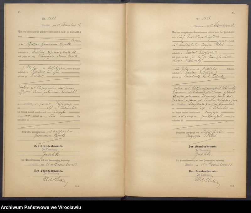 image.from.unit.number "Sterbe-Neben-Register Breslau I 1913 Band 7"