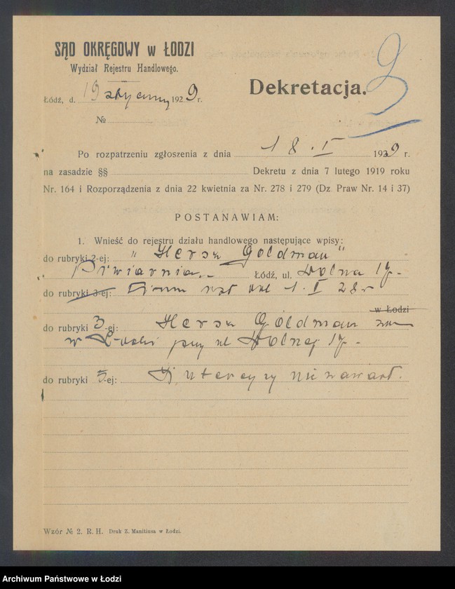 Obraz 5 z jednostki "Hersz Goldman – piwiarnia"