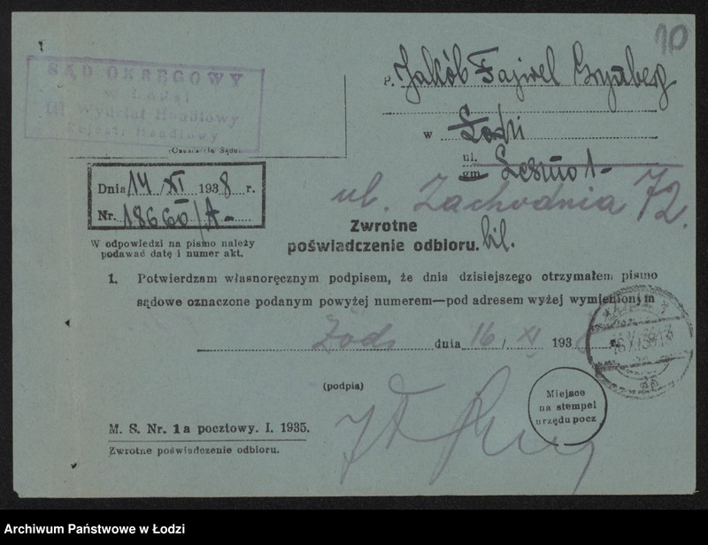 Obraz 12 z jednostki "Jakób Fajwel Grynberg – drobna sprzedaż drzewa"