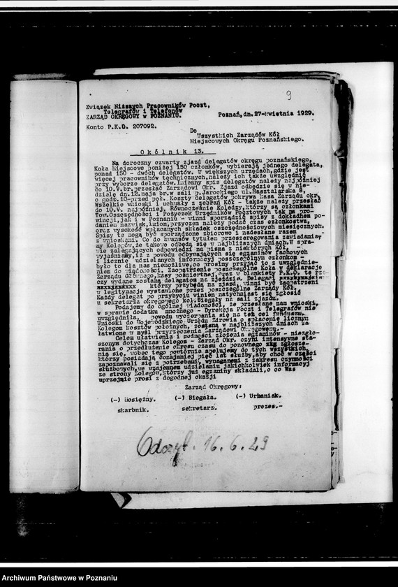 image.from.unit.number "Okólniki i korespondencja Zarządu Okręgowego"