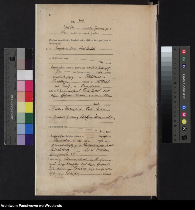 image.from.unit.number "Heiraths-Haupt-Register Breslau II 1910 Band 3"