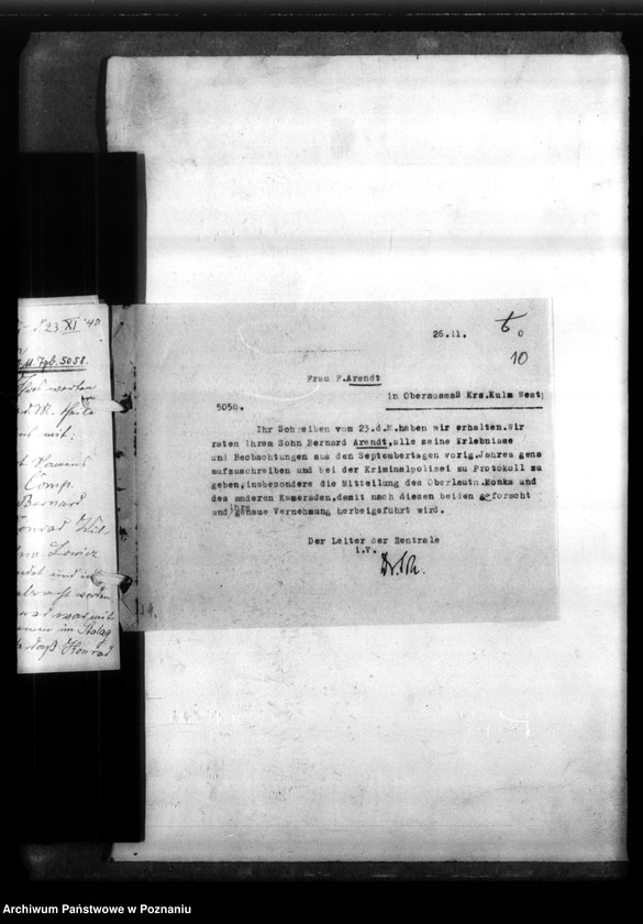 Obraz 14 z jednostki "Bernhard Arendt aus Oberausmass, Kreis Kulm (Chełmno)"