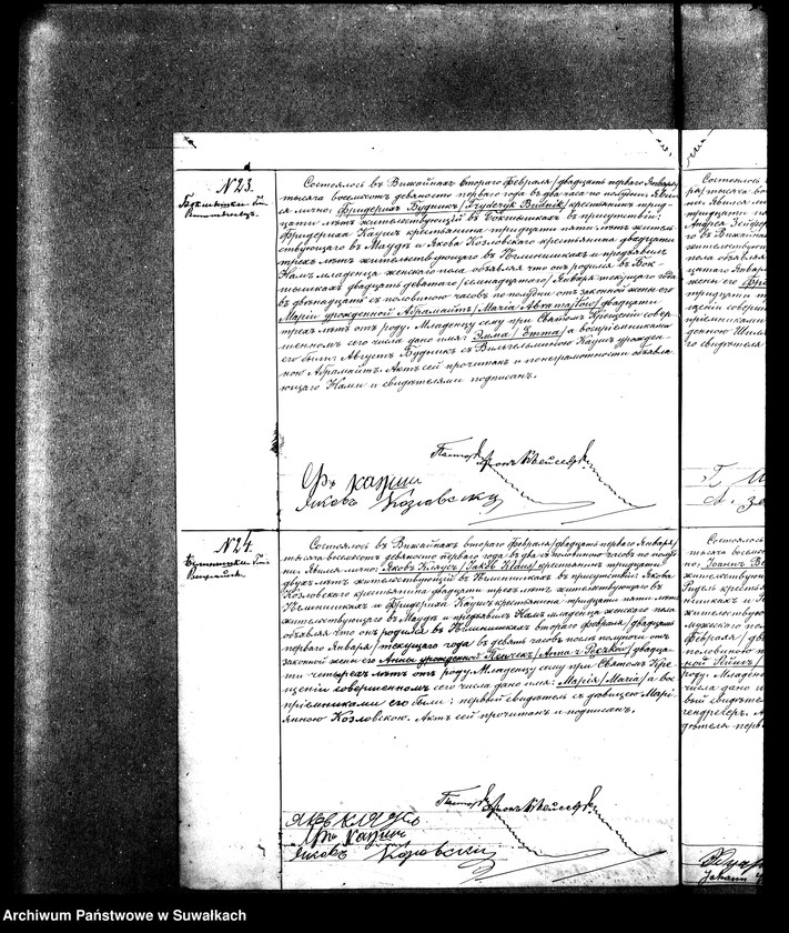 Obraz 15 z jednostki "Duplikat Aktov Graždanskogo Sostojanija o Rodivšichsja, Brakosočetavšichsja i Umeršich Vižajnskogo Evangeličesko-Ljuteranskogo Prichoda za 1891 god"