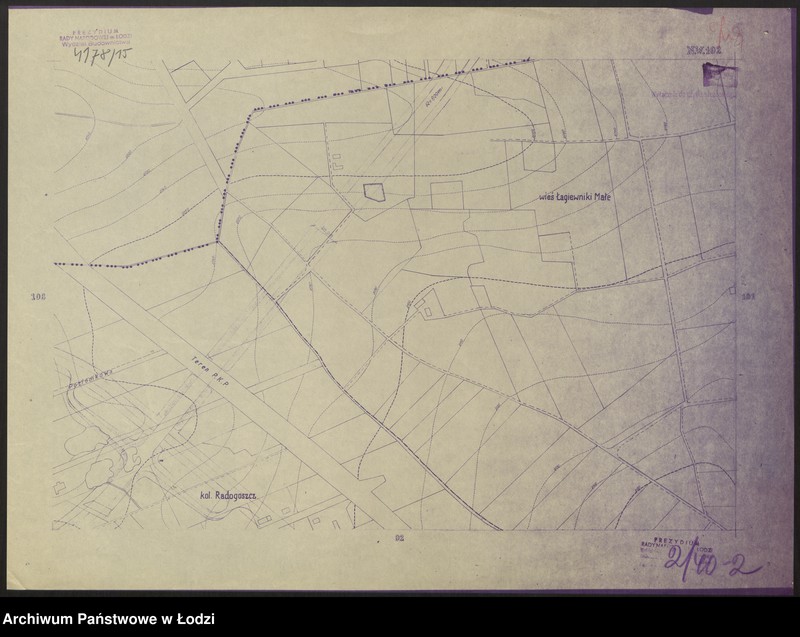 Obraz 2 z jednostki "Plan m. Łodzi 1:2000, odbitka. Sekcja NW102"
