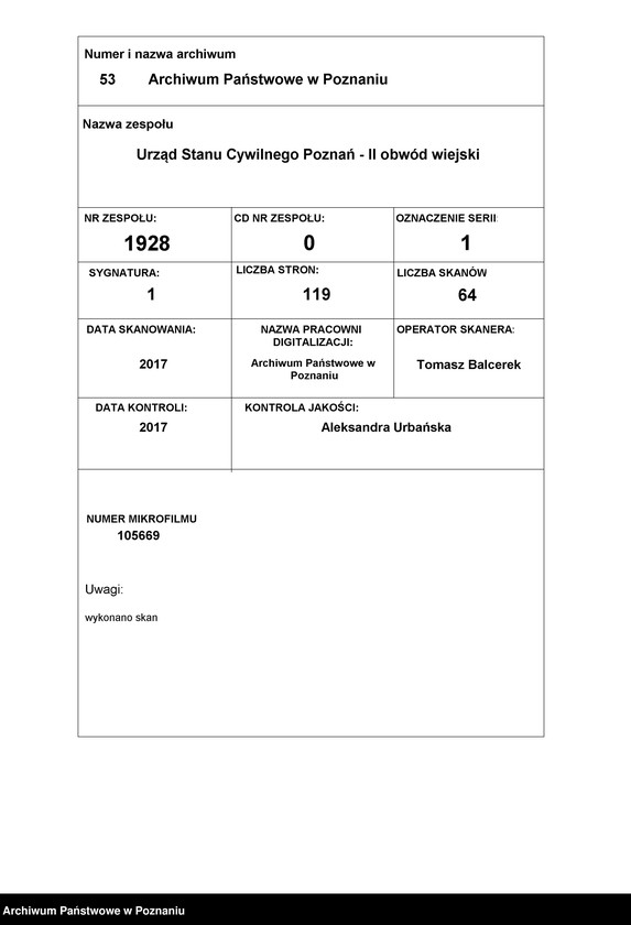 Obraz 1 z jednostki "Księga urodzeń"