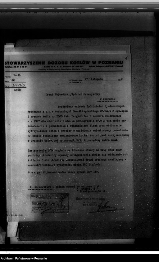 Obraz 5 z jednostki "Spółdzielcze Zjednoczenie Aptekarzy w Poznaniu nr woj. kotła 343 Fabryka chemiczna"