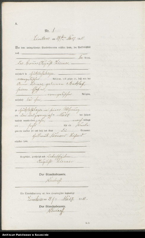 Obraz 11 z jednostki "Geburtsregister"