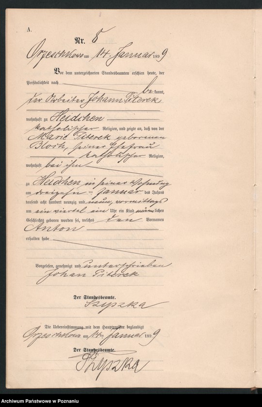 Obraz 11 z jednostki "Księga urodzeń"