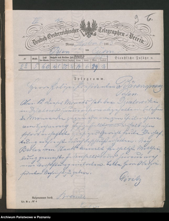 Obraz 13 z jednostki "A. betr. die Familie Działowski"