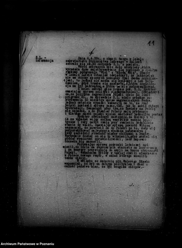 Obraz 14 z jednostki "Komunikaty meldunki dzienne sytuacyjne 76-98/39, 100-105/39"