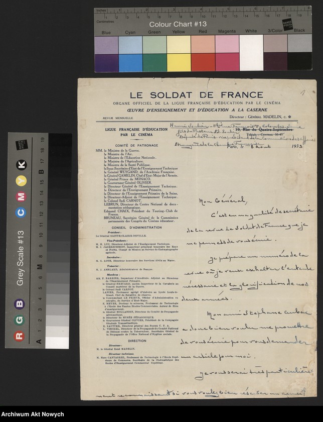 image.from.unit.number ""Le Soldat de France" - redakcja. Artykuł W. Sikorskiego na temat polsko-francuskiego braterstwa broni przeciw zagrożeniu hitlerowskiemu."