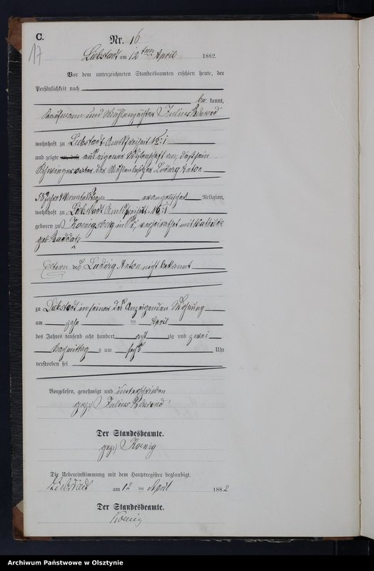 image.from.unit.number "Sterbe-Neben-Register Nr 1 - 71"