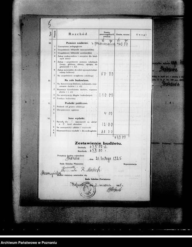 Obraz 9 z jednostki "Szkoła Powszechna- Skokowo, powiat Koźmin"