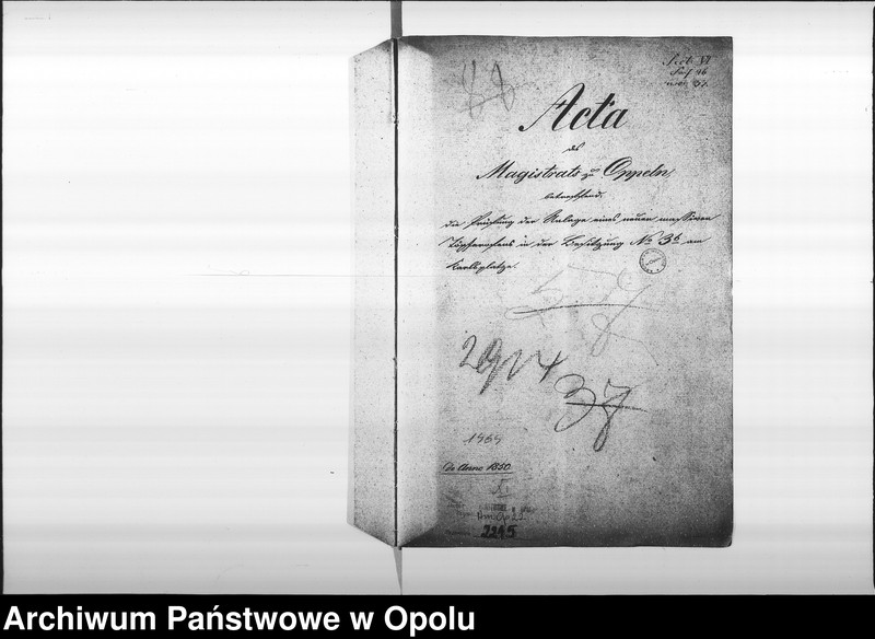 Obraz 4 z jednostki "Acta des Magistrats zu Oppeln betreffend die Prüfung der Anlage eines neuen massiven Töpfernhauses in der Besitzung No 3 b am Karlsplatze de anno 1850"