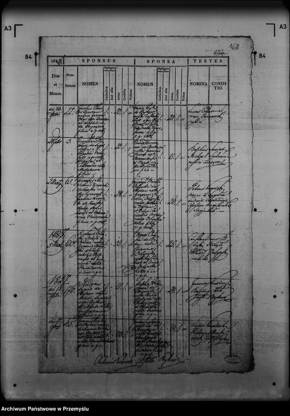 Obraz 9 z jednostki "[Kopie ksiąg metrykalnych parafii Byków z filiami Glinne, Ortynice (dekanat Łuka)]"