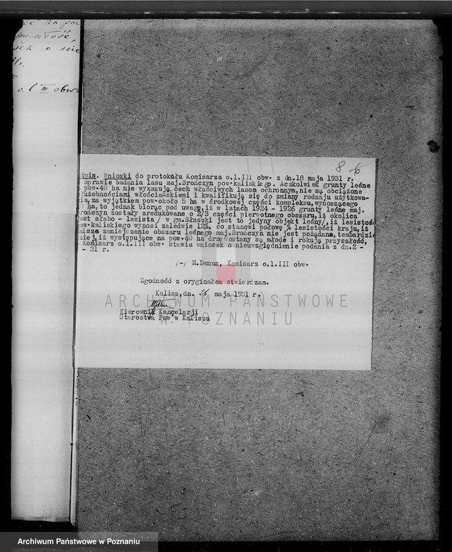 Obraz 12 z jednostki "Zmiana rodzaju użytkowania 40 ha gruntów leśnych w majątku Brańczyn w powiecie kaliskim"