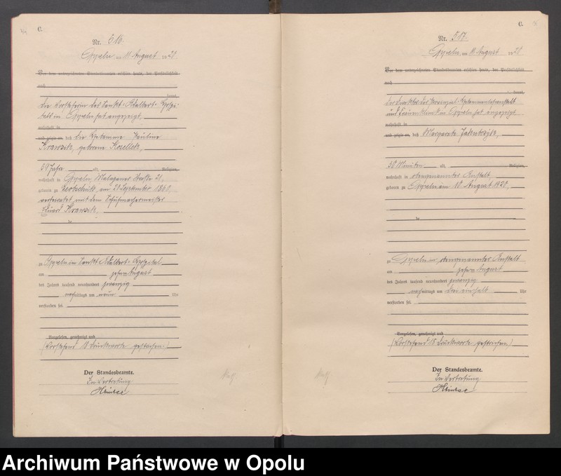 Obraz 20 z jednostki "[Rejestr zgonów] 1920 Tom II Nr 484-794"