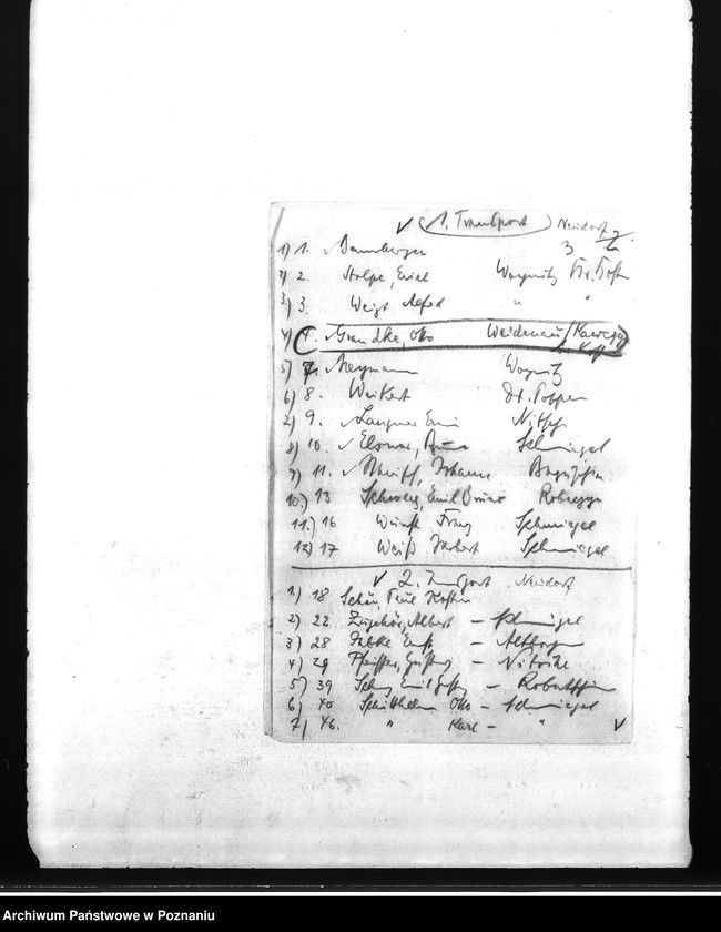 Obraz 7 z jednostki "Wykazy Niemców z okolicy Śmigla w powiecie kościańskim, którzy zginęli w 1939 roku"