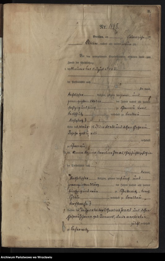 image.from.unit.number "Heiraths-Haupt-Register Breslau I 1890 Band 7"