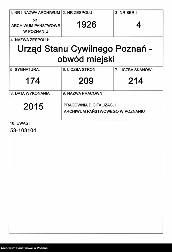 Obraz 1 z jednostki "Księga zgonów t. V"