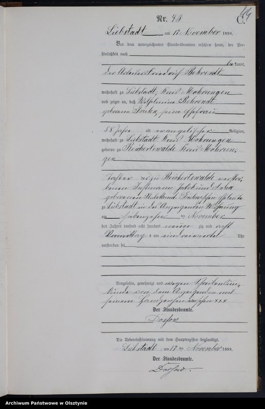 image.from.unit.number "Sterbe-Neben-Register Nr 1 - 46"