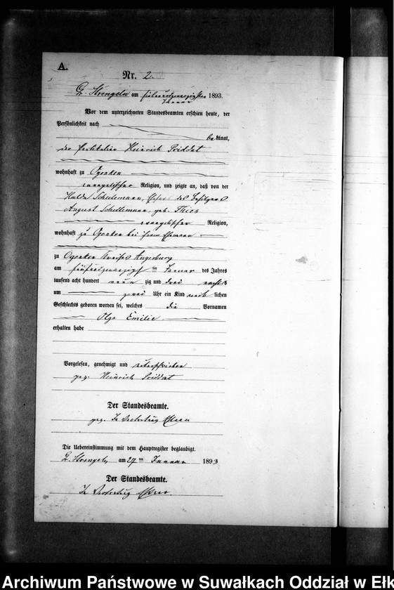 image.from.unit.number "Geburts-Neben-Register des Preussischen Standes-Amtes Gr. Strengeln Kreis Angerburg"