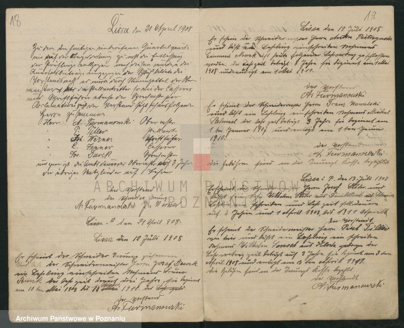 Obraz 11 z jednostki "Protokollbuch für die Schneiderinnung zu Lissa"