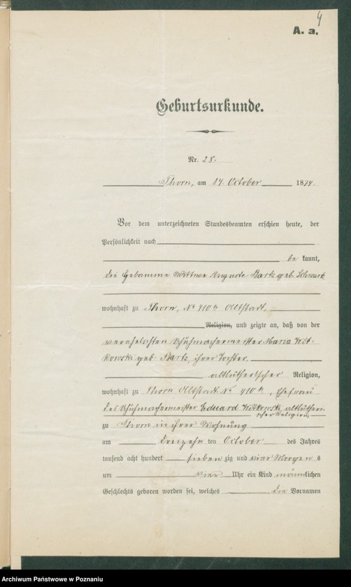 Obraz 6 z jednostki "[Dokumenty dostarczone przez narzeczonych do zawarcia związku małżeńskiego za 1902 rok. Tom III]"