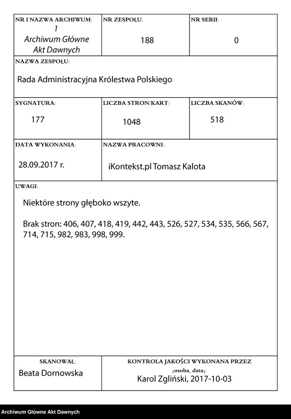 image.from.unit.number "[Protokoły posiedzeń Rady Administracyjnej Królestwa Polskiego, nr 1 - 19]."