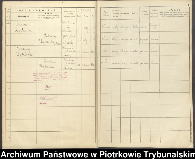 Obraz 10 z jednostki "[Księga ludności stałej gminy Ręczno] wieś i kolonia Tomawa"