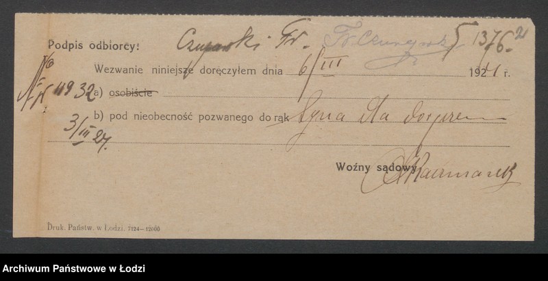 Obraz 4 z jednostki "Franciszek Czuparski- sprzedaz gazet, kalendarzy i starego papieru"