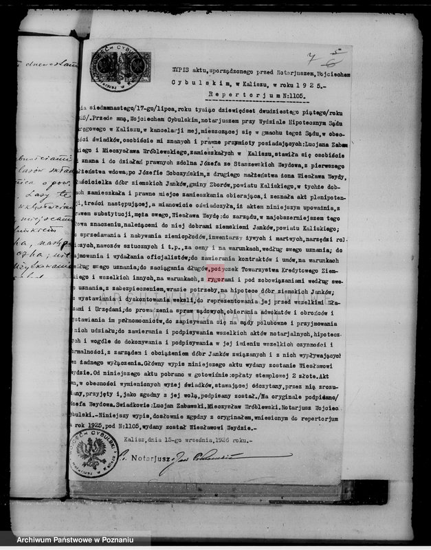 Obraz 11 z jednostki "Sprawy nieprawnych wyrębów lasu w majątku Janków w powiecie kaliskim"