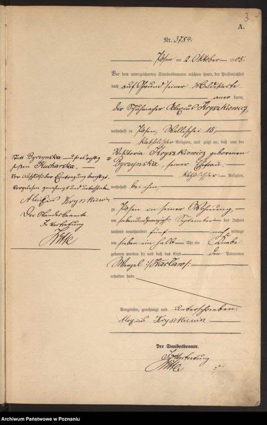 Obraz 5 z jednostki "Księga miejscowa urodzeń tom VIII"