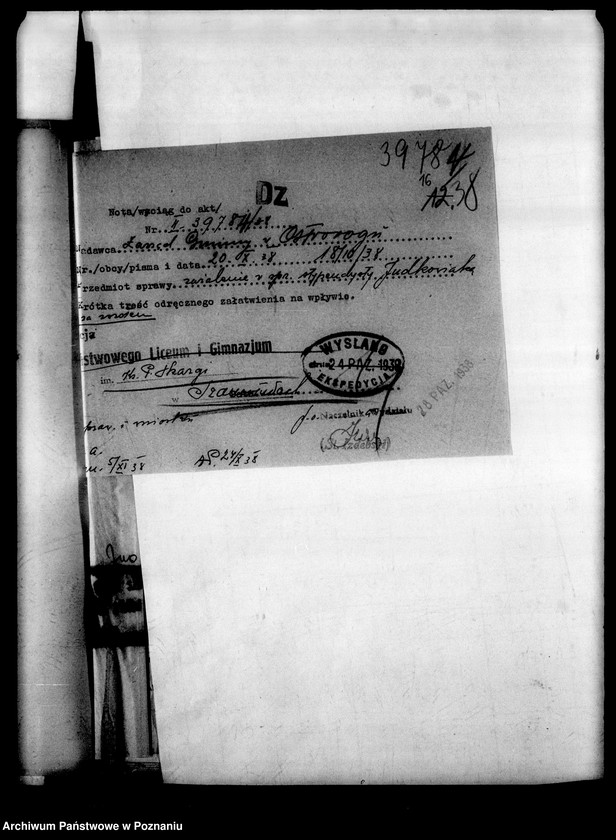 Obraz 19 z jednostki "Państwowe Liceum i Gimnazjum- Szamotuły [spis abiturientów]"