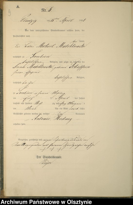image.from.unit.number "Geburts-Haupt-Register Nr 1 - 22"