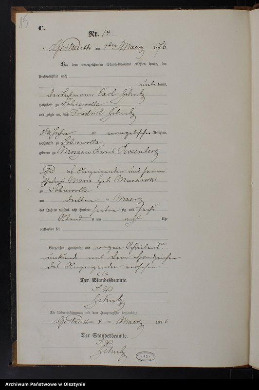 image.from.unit.number "Sterbe-Neben-Register Nr 1 - 45"