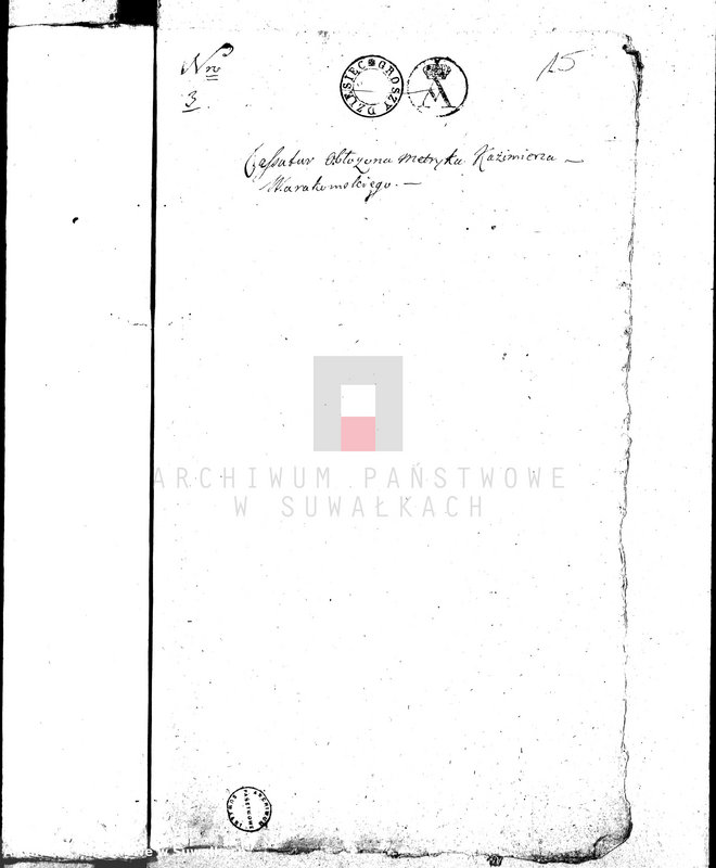 image.from.unit.number "Dowody do Akt Małżeństwa Gminy Wigierskiey od dnia 1 Maja 1814 Roku do dnia ostatniego Grudnia 1815 Roku."