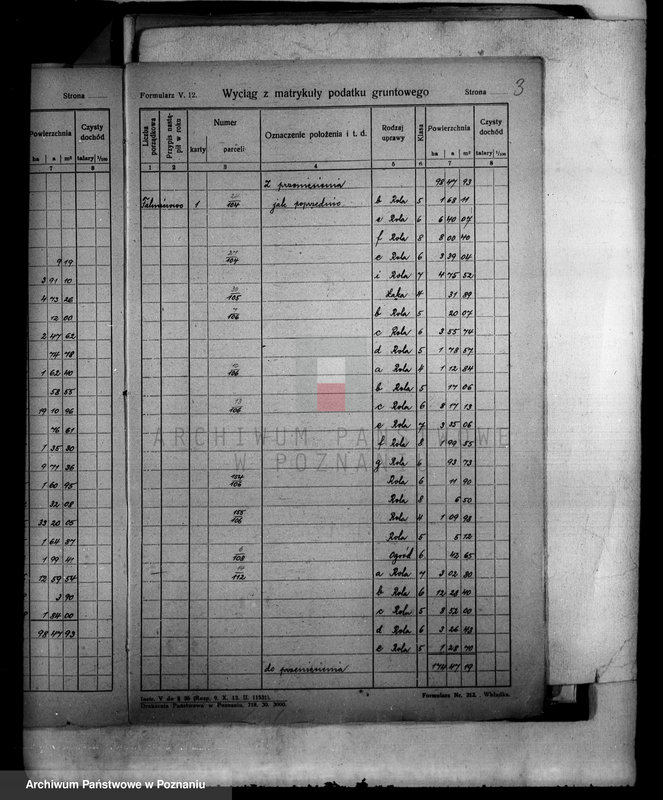 Obraz 7 z jednostki "Operat wyłączeń w myśl art.4 i 5 ustawy o reformie rolnej majątku Falmierowo powiatu wyrzyskiego mikrofilm"