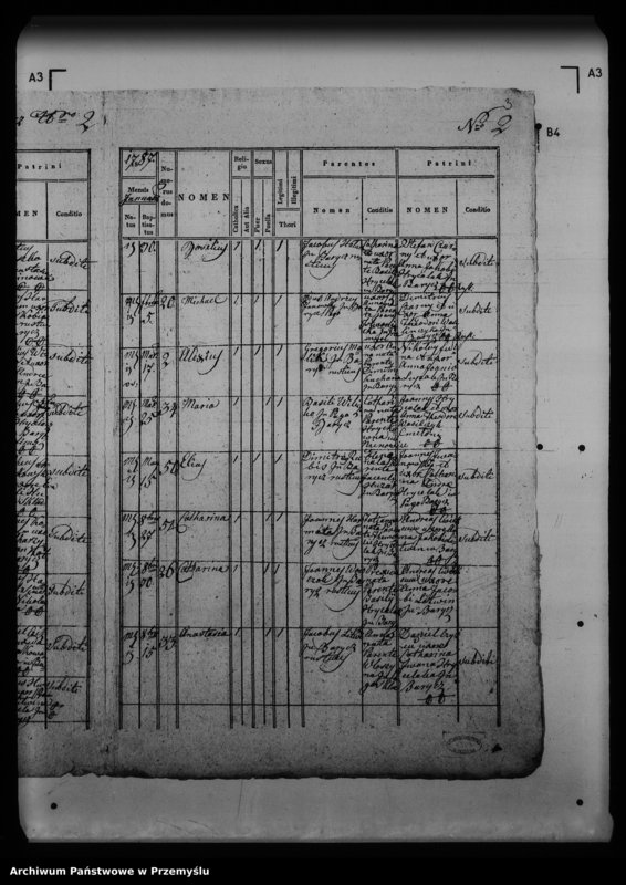 Obraz 7 z jednostki "[Kopie ksiąg metrykalnych parafii Barycz z filiami Grabowiec, Skład Solny (dekanat Medyka)]"