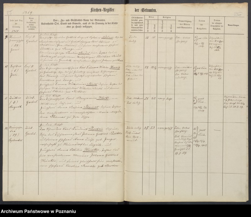 Obraz 16 z jednostki "Duplikat der Kirchenbucher uber Taufen, Trauungen und Begräbnisse"