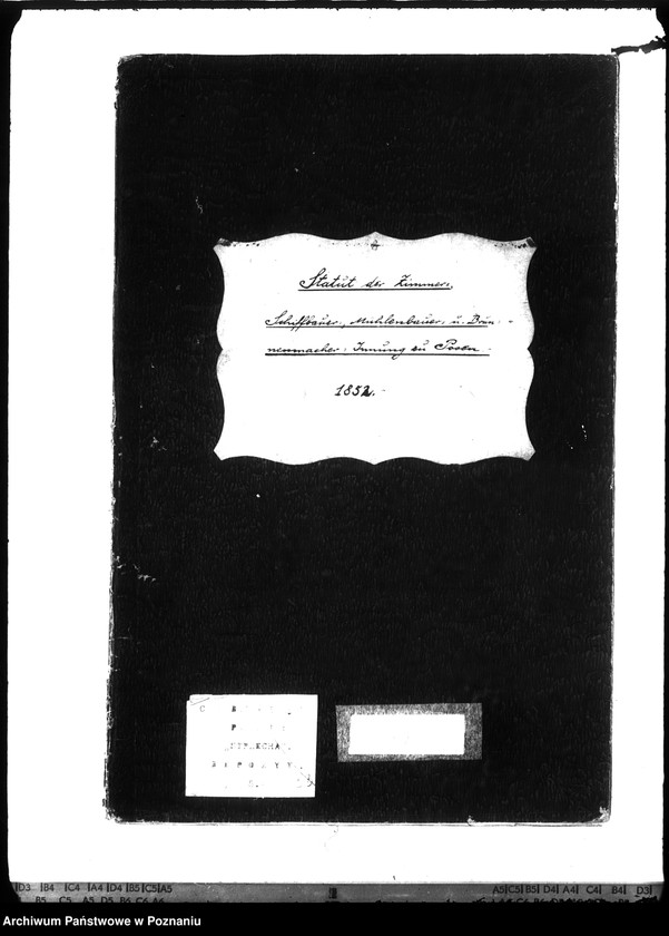 Obraz 4 z jednostki "Statut der Zimmer-Schiffbauer-Mühlenbauer- und Brunnenmacher-Innung zu Posen"