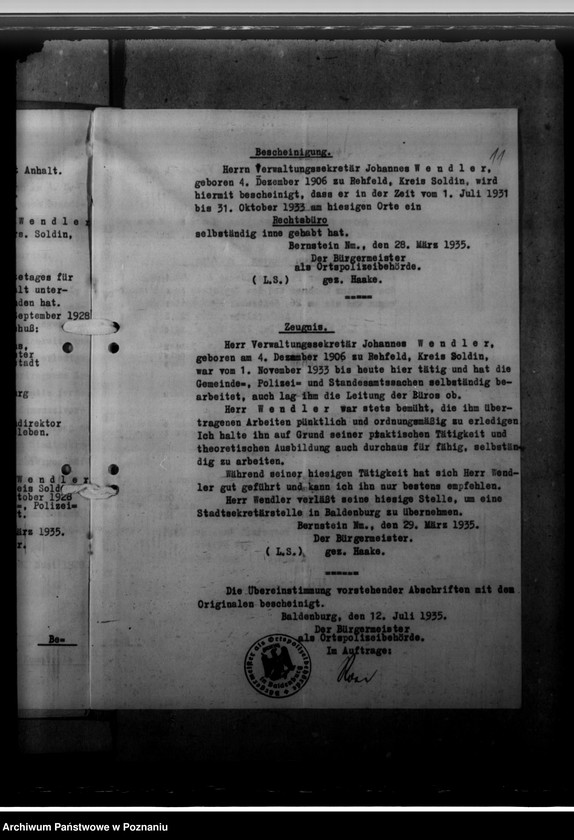 Obraz 15 z jednostki "Wendler, Hans - komisarz obwodowy"