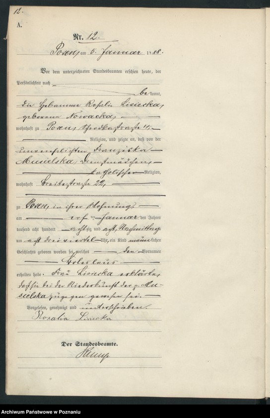 Obraz 15 z jednostki "Księga urodzeń t. I"