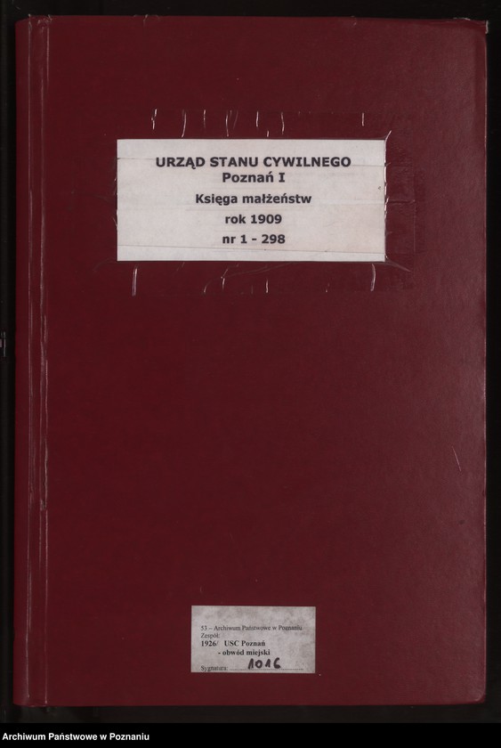 Obraz 2 z jednostki "Księga miejscowa małżeństw tom I [Rejestr główny małżeństw]"