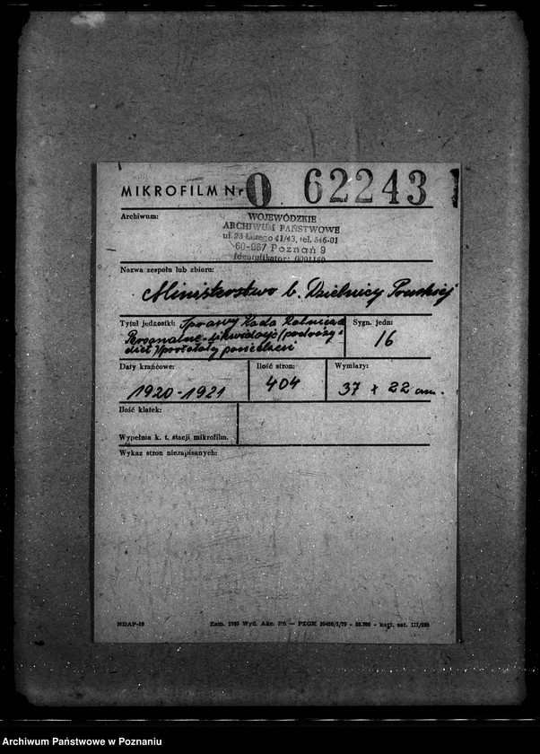 Obraz 2 z jednostki "Sprawy Personalne - likwidacje Rada Rolnicza [podróży i diet] [protokoły posiedzeń]"