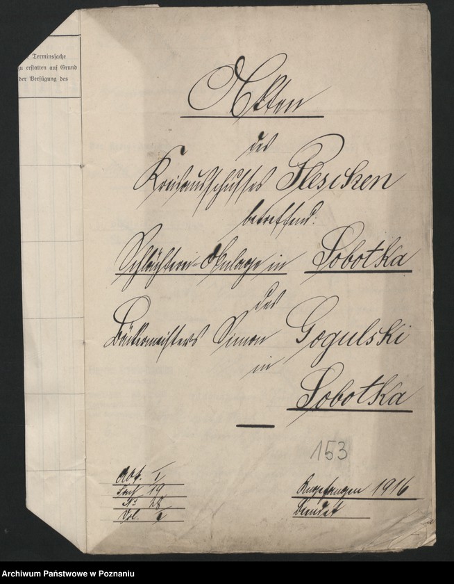 Obraz 4 z jednostki "Acta betreffen Schlächterei - Anlage in Sobotka des Bäckermeisters Simon Gogulski in Sobotka"