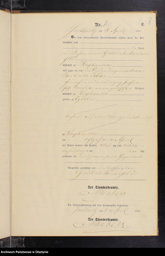 image.from.unit.number "Sterbe-Neben-Register Nr 1 - 15"