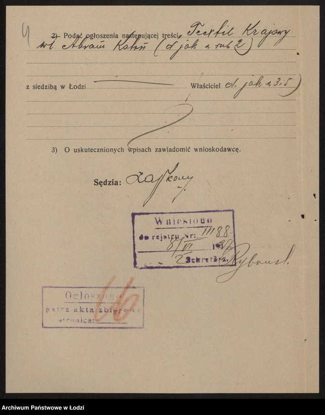 Obraz 6 z jednostki "Textil Krajowy- Abram Kohn- wyrób manufaktury"